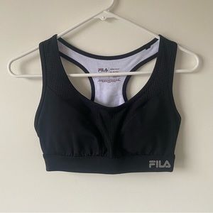 Black Fila Women’s High Impact Sports Bra Size Medium